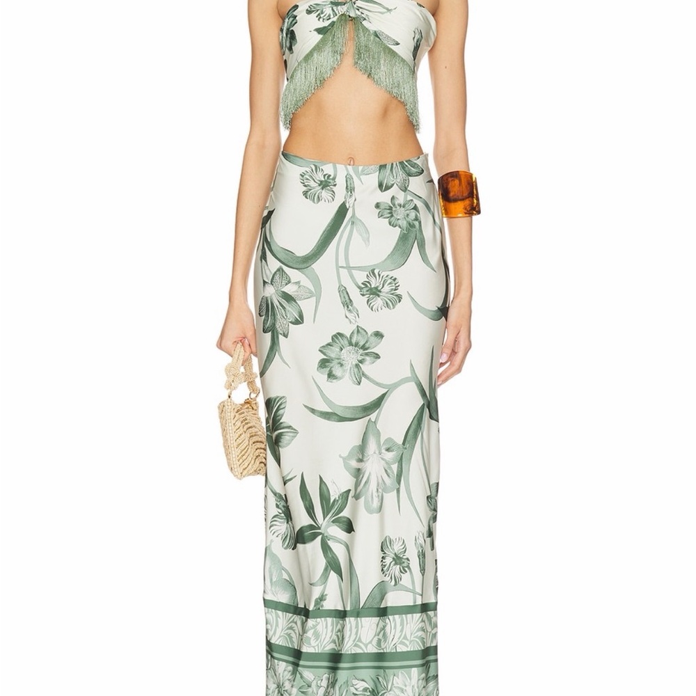 Rococo Sand Green Floral Maxi Dress